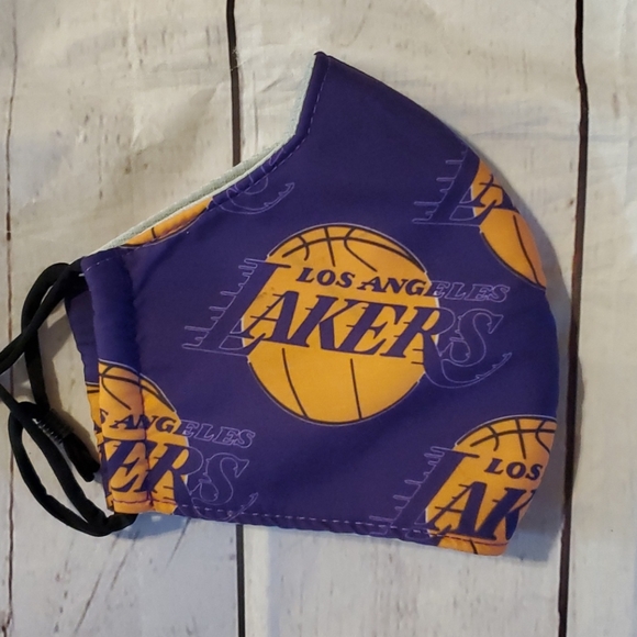 New Los Angeles Lakers Print Adult Size Face Mask - Picture 3 of 4